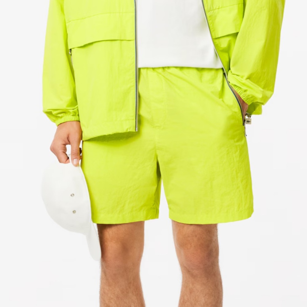 LACOSTE 🐊 Men's Light Swim Trunks neon green